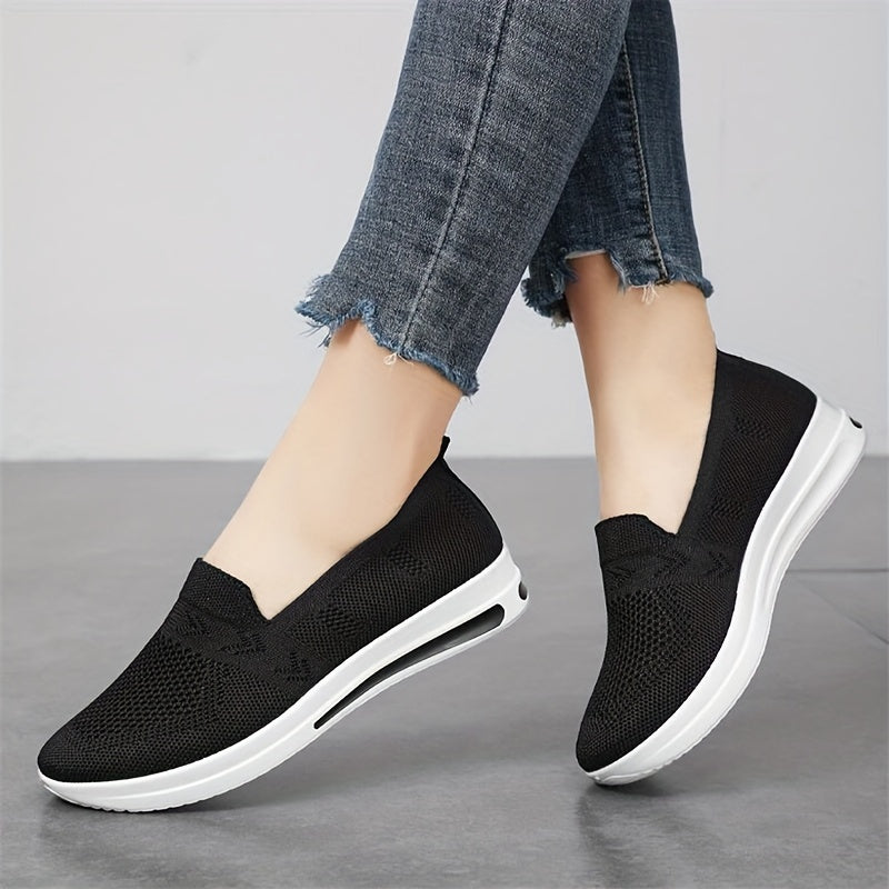 Women's Breathable Slip-On Sneakers Lightweight Casual Walking Shoes