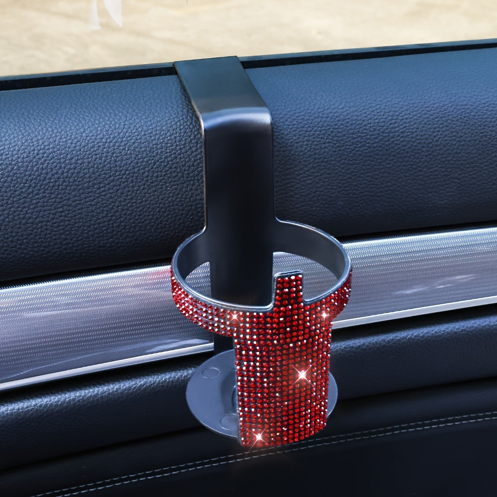 Universal Rhinestone Car Cup Holder for Beverage Cans and Cups