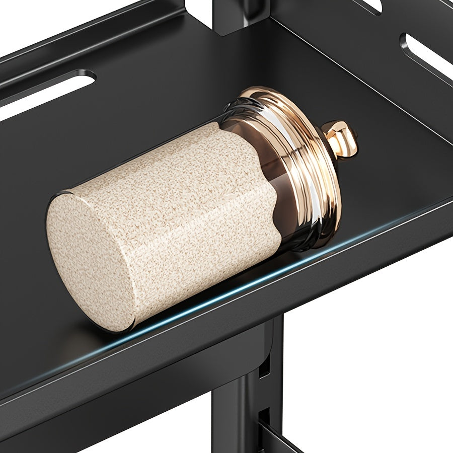 Moslashuvchan devor o'rnatadigan oshxona saqlash qismi, ko'p qavatli metall ziravorlar va asboblar tashkilotchisi