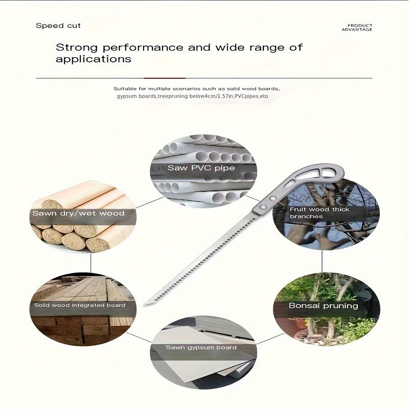 Small Hand Saw for Gardening and Logging with Fine Tooth Blade