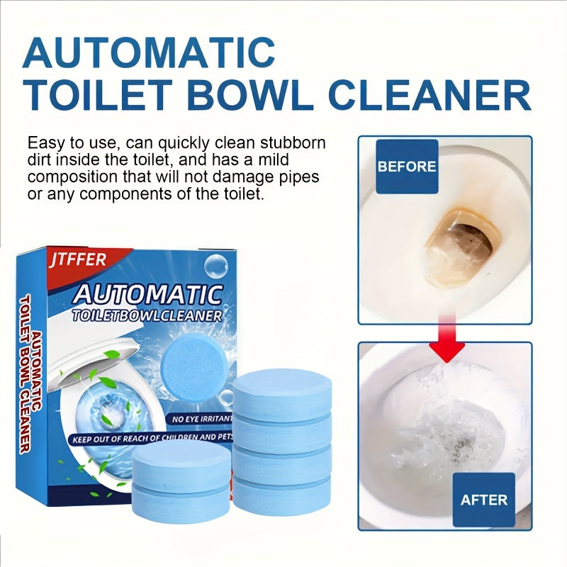 Automatic Toilet Bowl Cleaner Tablets 12/24pcs Effervescent Descaling Deodorizing