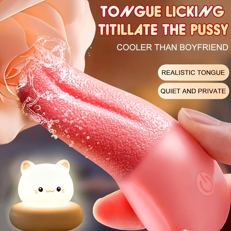 Female Tongue Vibrator Mini Wireless Rechargeable Clitoral Stimulator