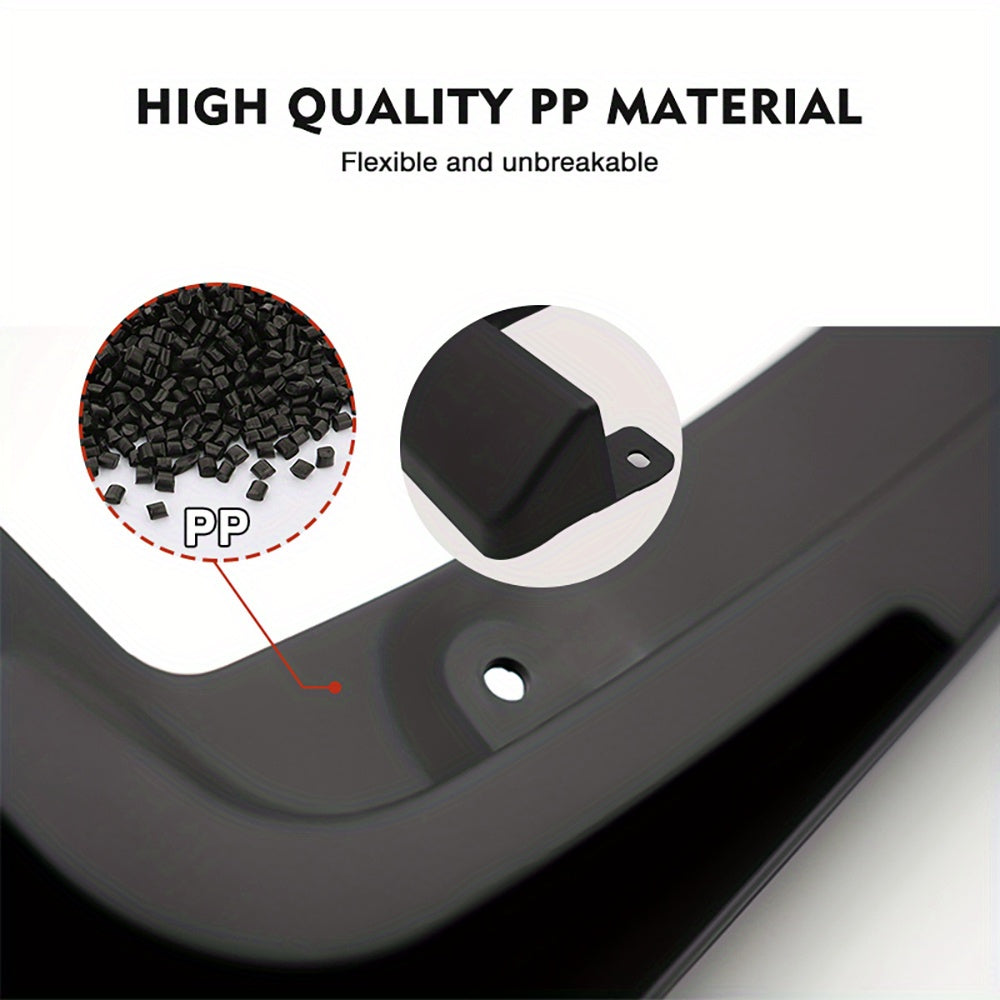 Car Fender Mudguards Splash Flaps Set for SUV, Black, 4 Pieces