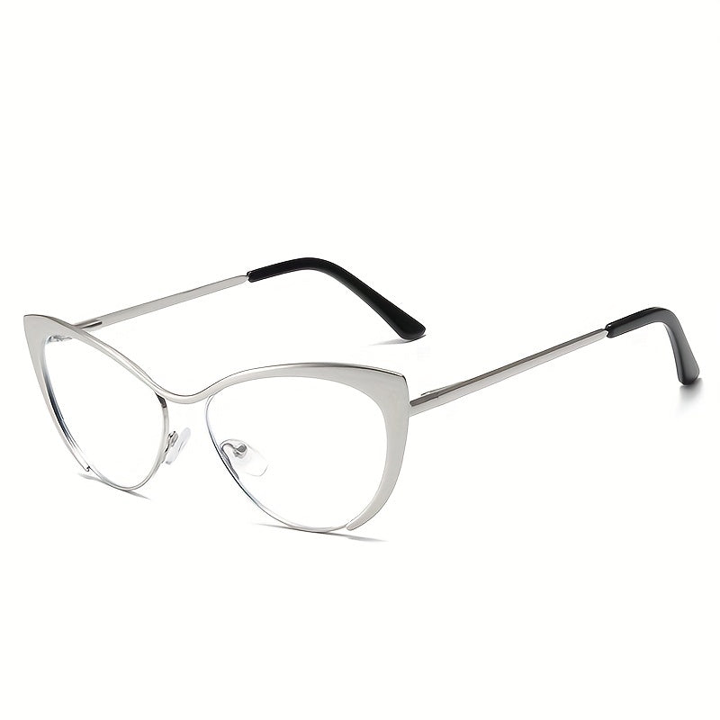 Women's Gold Cat Eye Glasses Small Frame Blue Light Reading Glasses