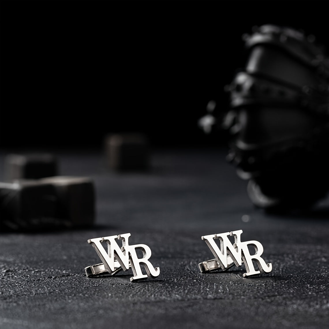 Индивидуальные запонки из нержавеющей стали с двумя буквами белого и золотого цвета, элегантный подарок для мужчин