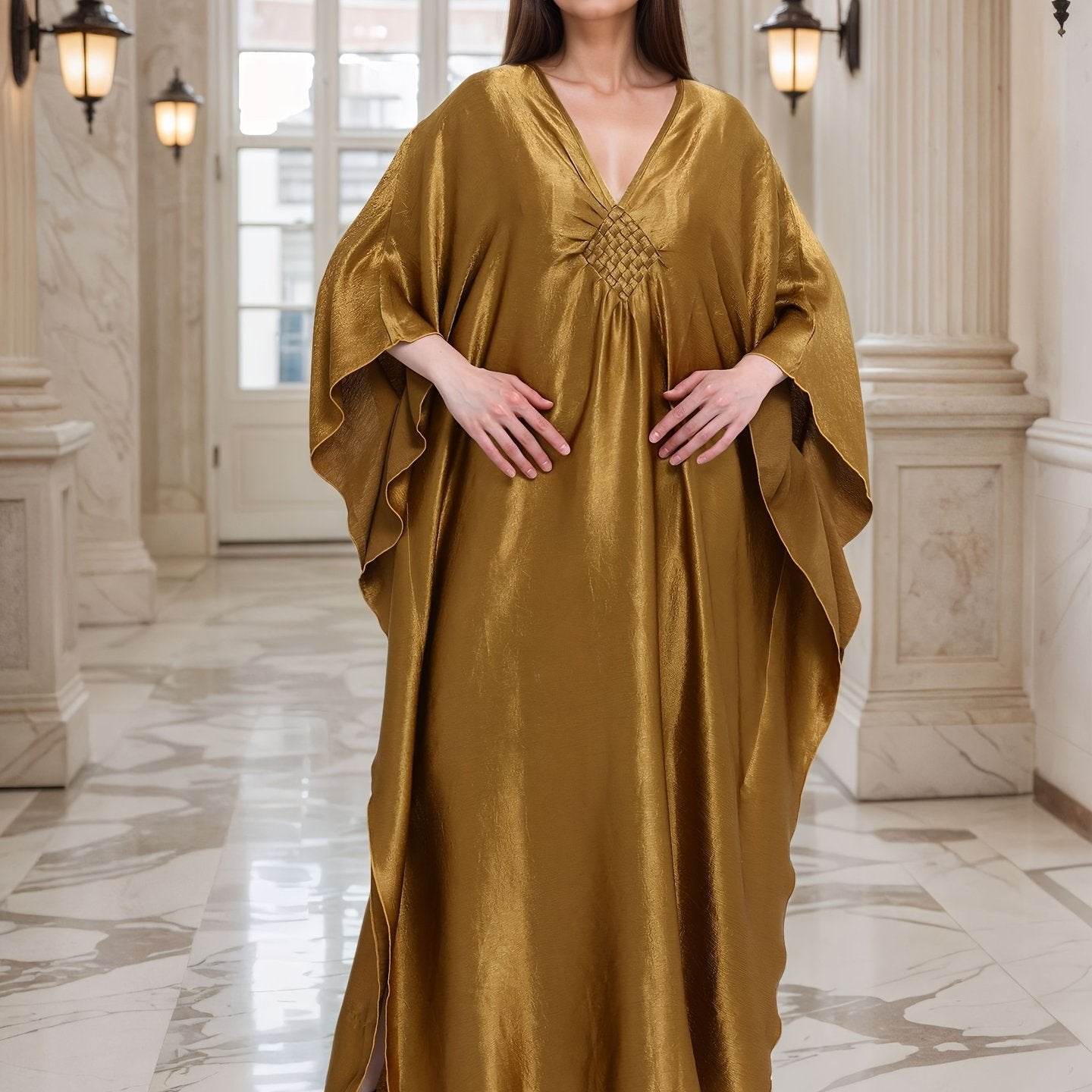 Plus o'lcham O'rta Sharq an'anaviy kiyimlari qoplamasi plyaj tunik dam olish ro'ba