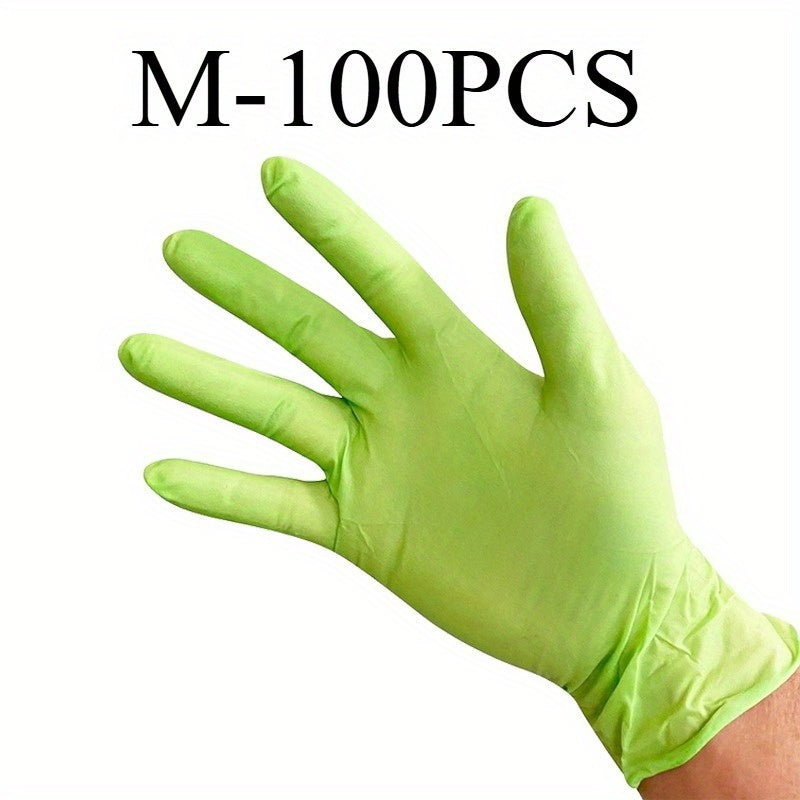 Green Nitrile Gloves Disposable Pack of 30 50 or 100 for Food Cleaning and DIY