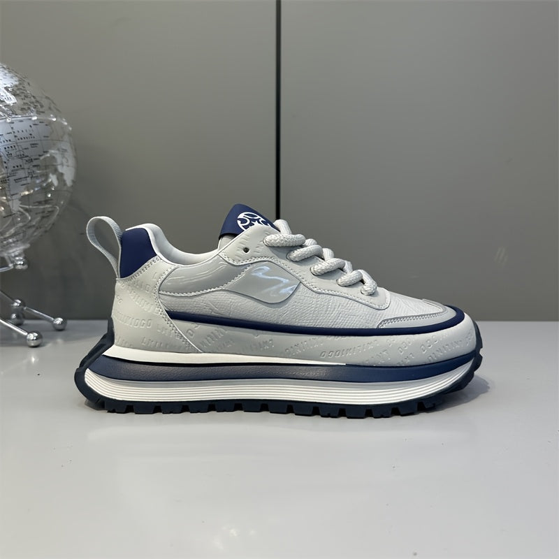 Unisex preppy krossovkalar qalin taglik, shoelace dizayni va mustahkam materiallar bilan.