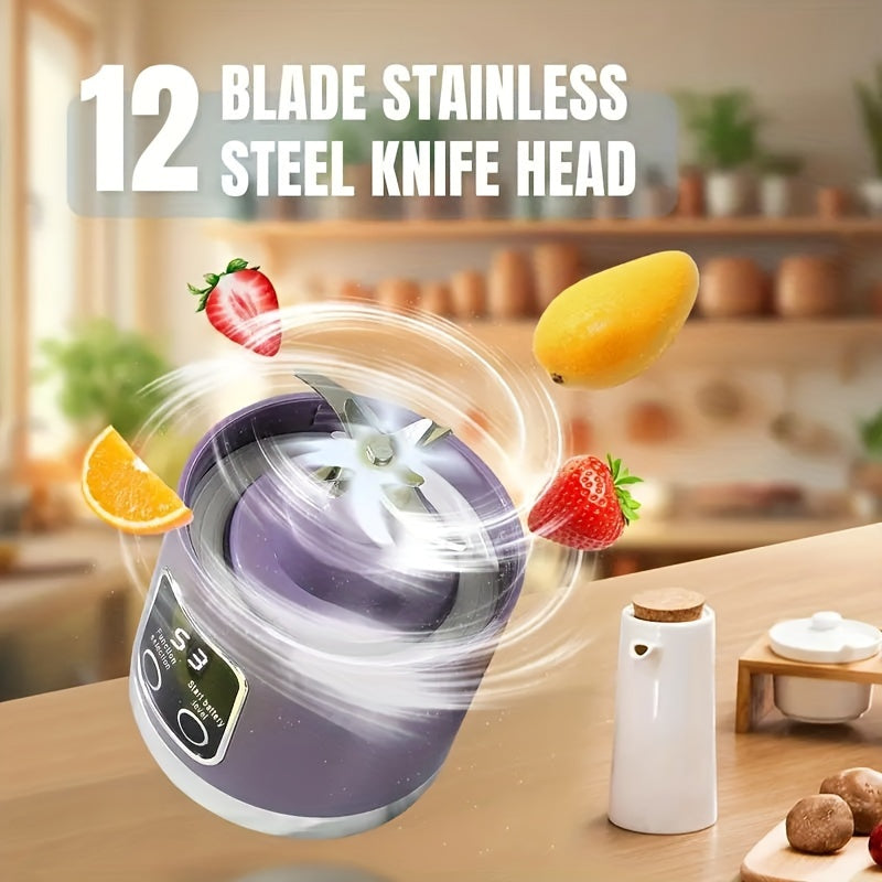 Exprimidor de frutas recargable por USB portátil para batidos y smoothies 15oz