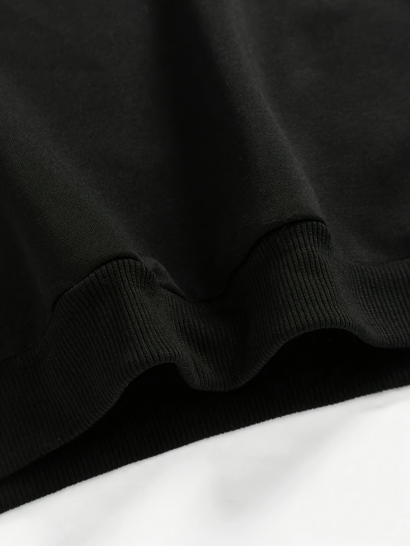 Women's Black Polyester Hoodie with Front Pocket, Oversized, Fall Winter