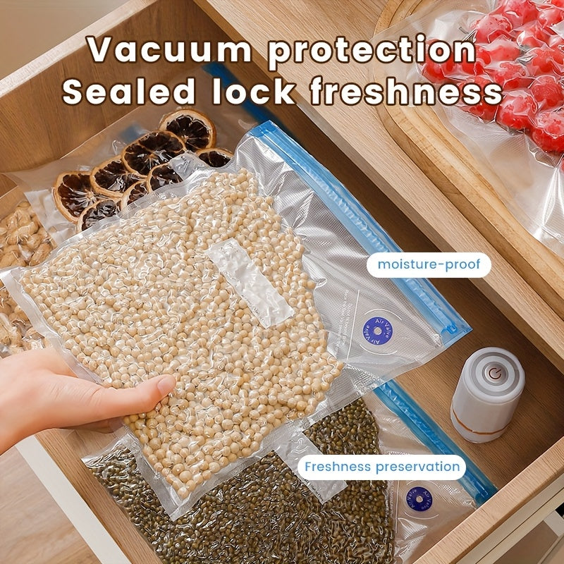 Handheld electric vacuum pump for food preservation USB rechargeable lithium battery ideal for meal prep low-noise compact design