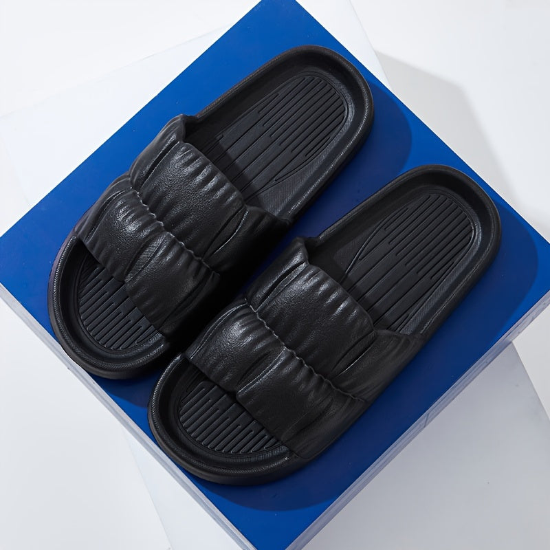 Women's EVA Slides Textured Solid Color Non-Slip Beach Shoes