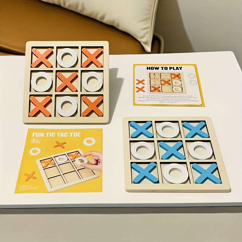 Qalinlashtirilgan yog'och XXOO Tic Tac Toe taxtasi o'yinlari ota-ona va bola o'rtasidagi muloqotni rag'batlantiradi, mantiqiy fikrlash ko'nikmalarini oshiradi va qiziqarli va qiyin uchta belgi shaxmat jumboq o'yinchoqni taqdim etadi.