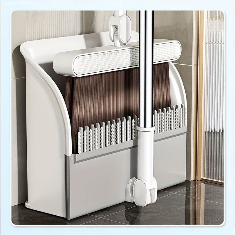 Hand Broom and Dustpan Set for Hard Floors with Plastic Handle and Hair-Resistant Design