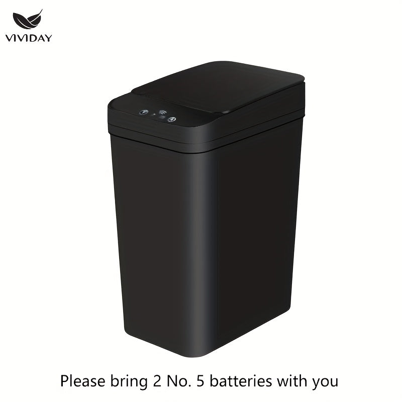 10L Smart-Sensing Trash Can with Lid Touchless Operation for Home Office Bathroom