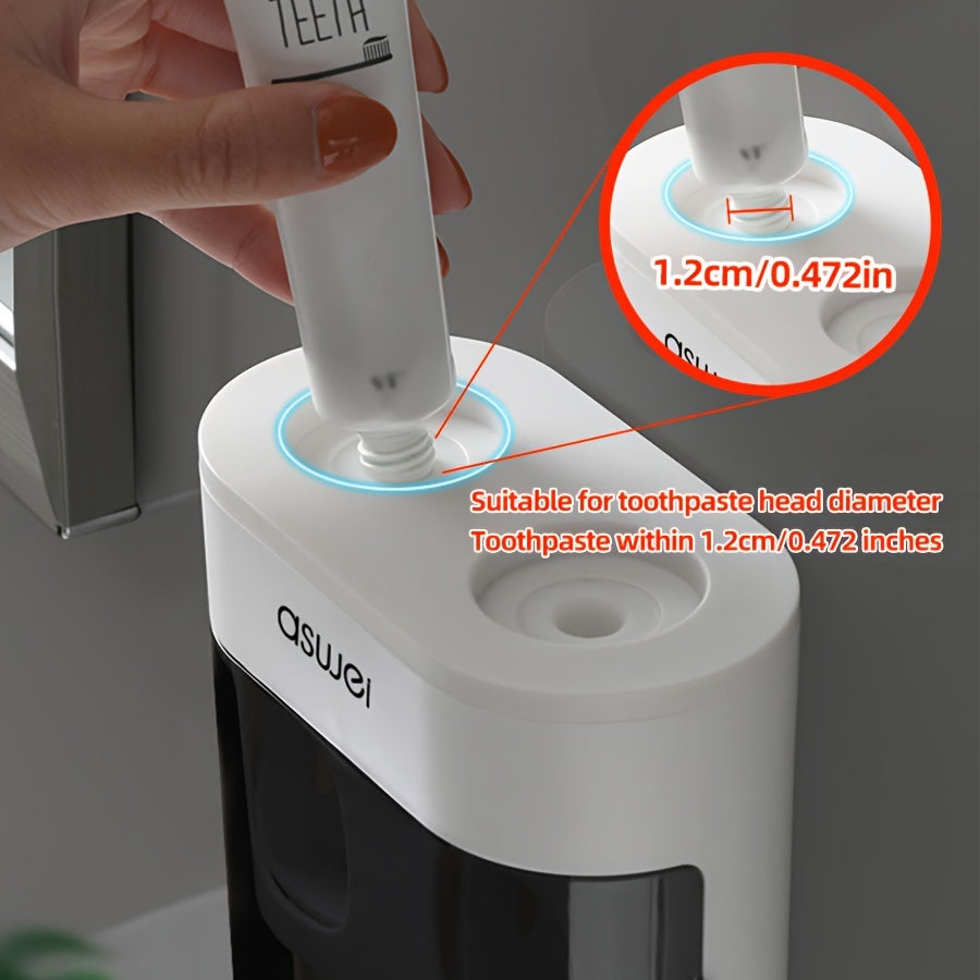 Wall-Mounted Toothbrush Holder Without Drilling Double Toothpaste Squeezer Bathroom Accessories