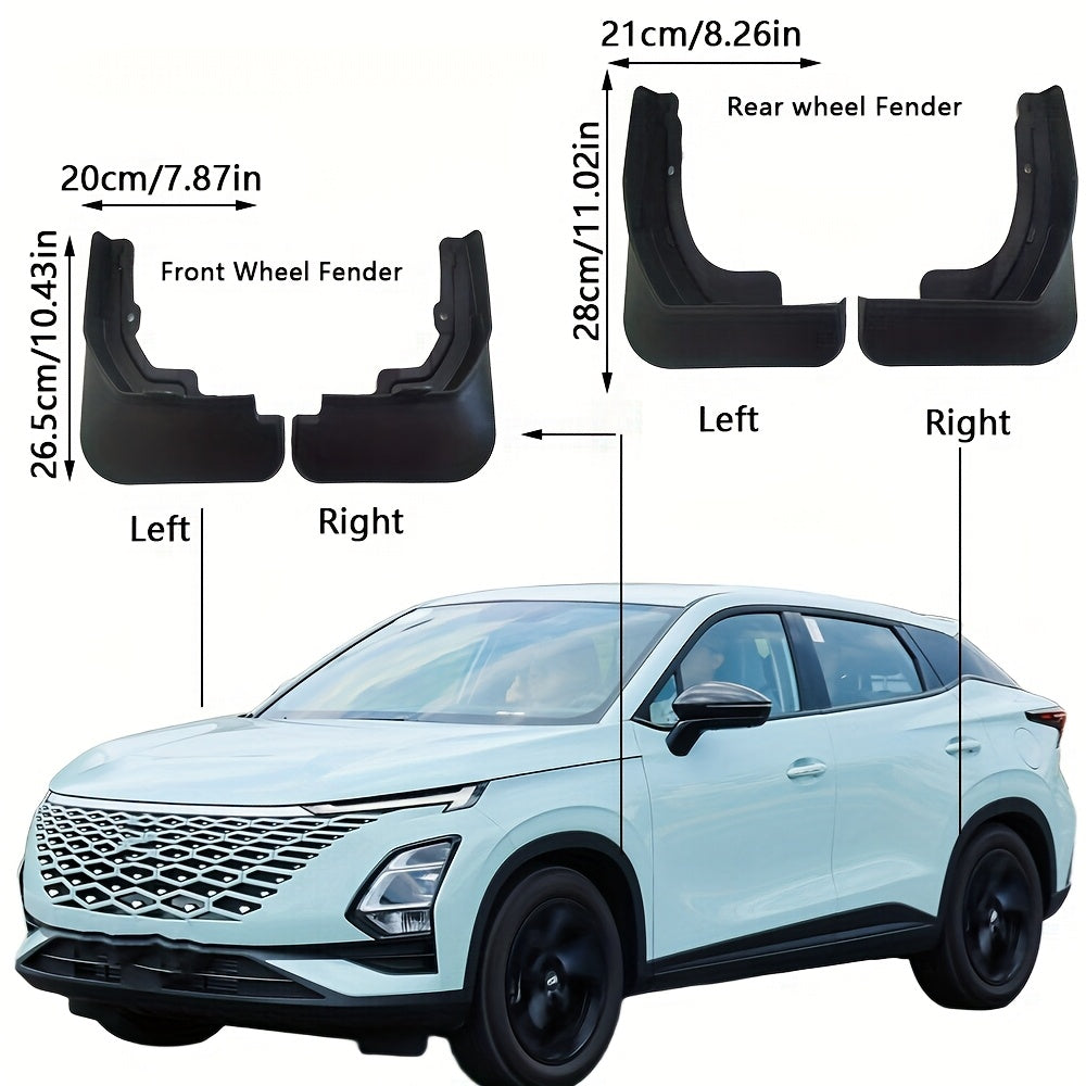 Juego de 4 protectores de barro para coche para Chery OMODA 5, protectores de plástico delanteros y traseros