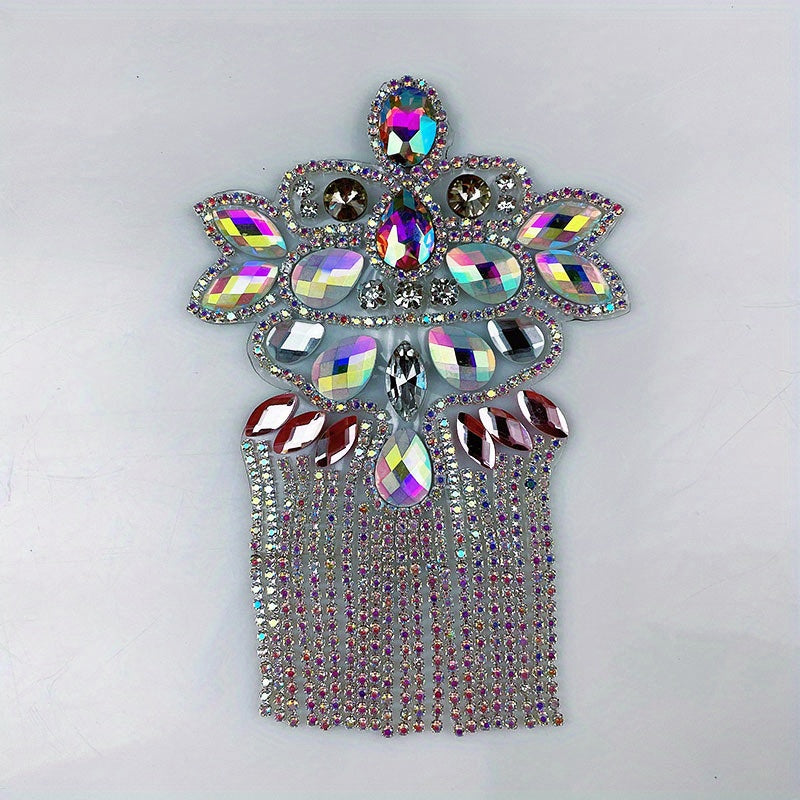 Unisex Glass Rhinestone Flower Applique for Wedding Dresses Shoes and Bags