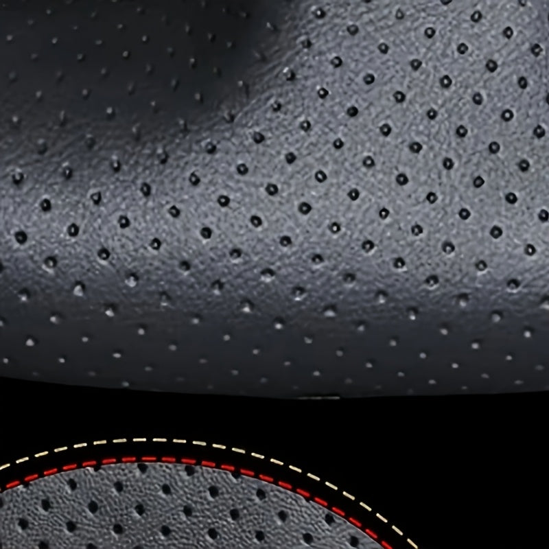 Leather Steering Wheel Cover for Car, Universal Fit, Dustproof and Durable