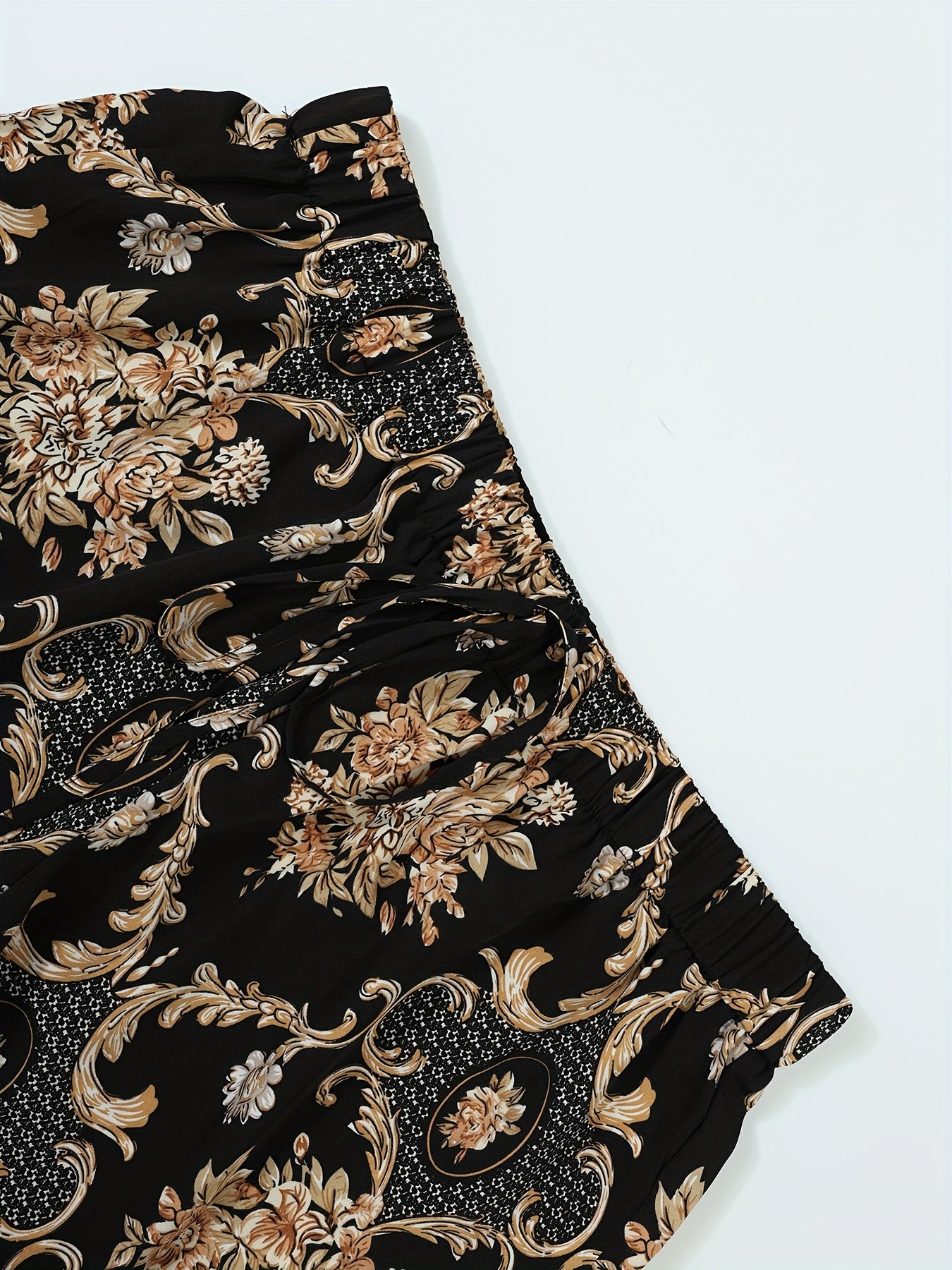 Брюки женские больших размеров с цветочным принтом, повседневные, легкие, летние, для отпуска