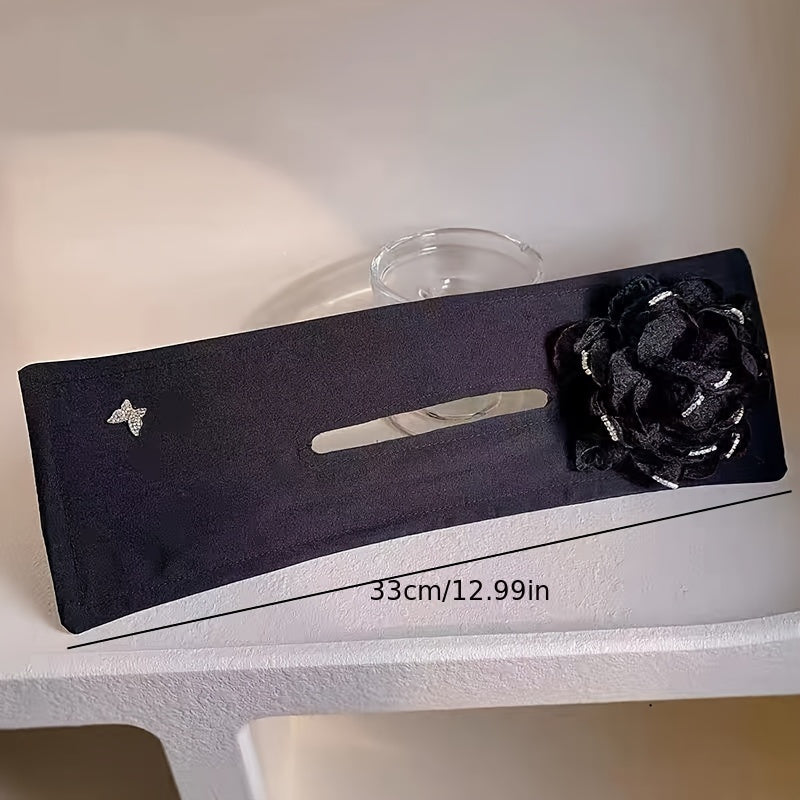 15 yoshdan oshganlar uchun polyester soch uslubi asbobi, kamon aksenti bilan, kundalik kiyim uchun mukammal.