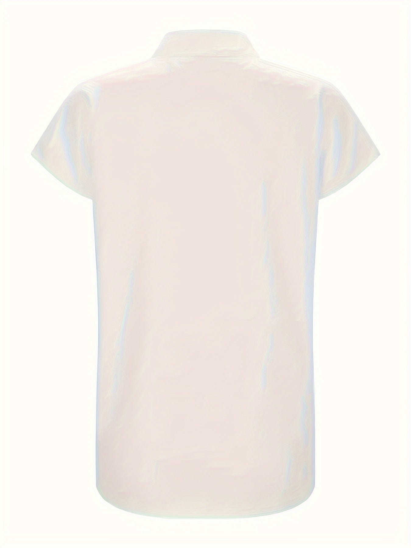 Women's Short Sleeve Blouse with Dragonfly Print and Button Details for Summer