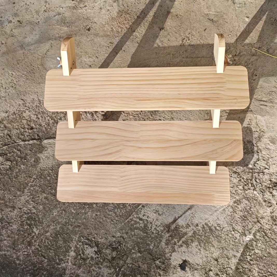 Ko'rsatish, saqlash, tortlar, ish stoli, kichik narsalar, gullar uchun rack, qattiq yog'och, trapezoid dizayni, tirnoq san'ati, qo'g'irchoqlar.