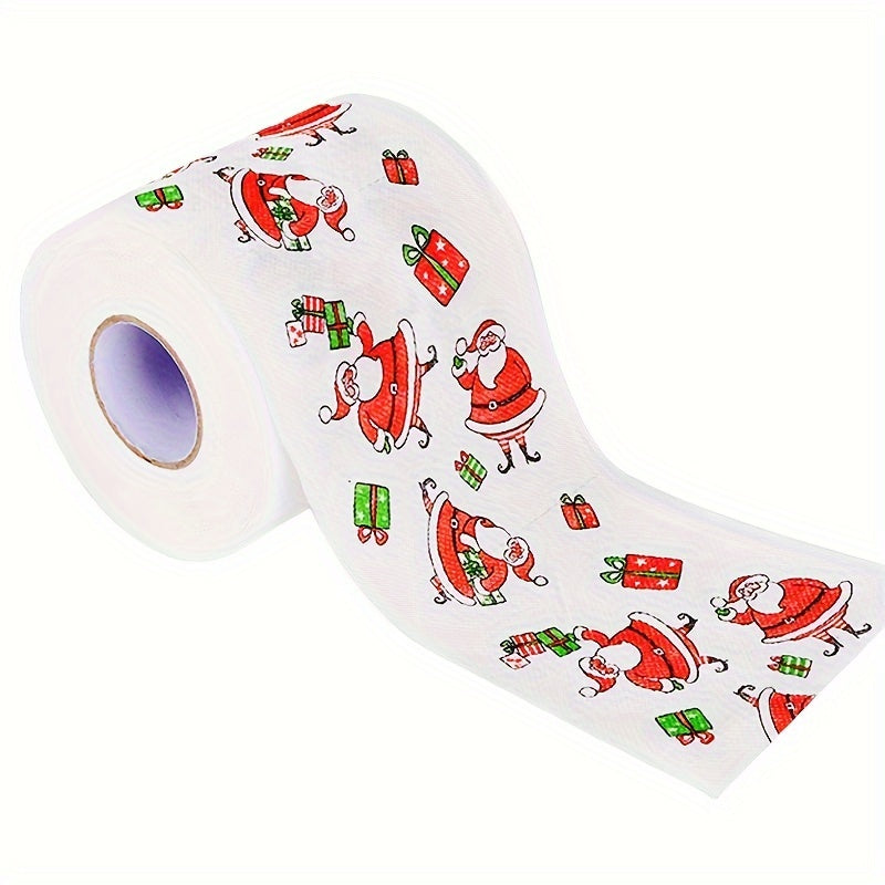 2-qavatli Santa Claus naqshli qog'oz sochiqchalari, bayram tadbirlari va voqealar uchun bir martalik salfetkalar