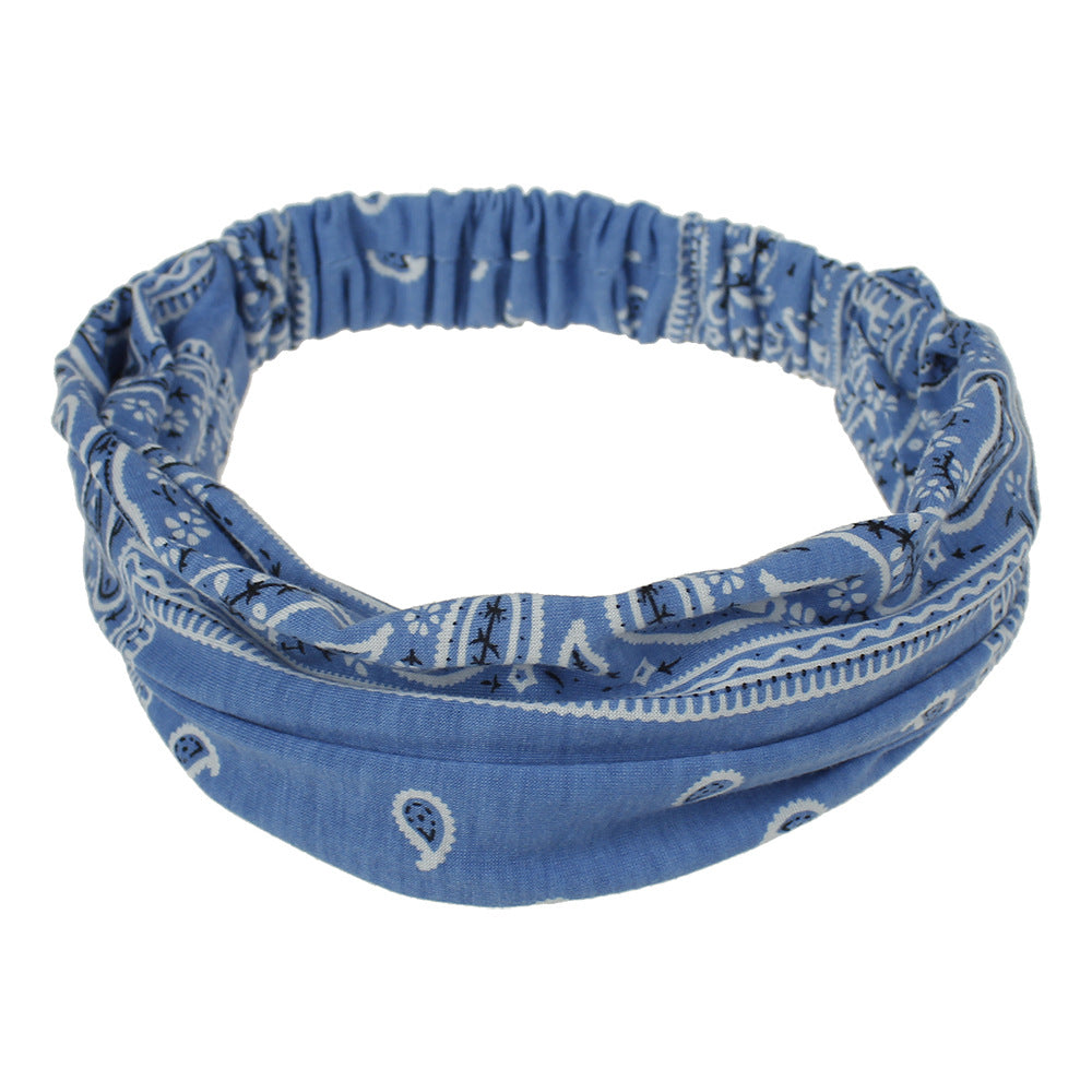 Men's Knit Polyester Headband Elastic Sports Hair Band for Workout and Running