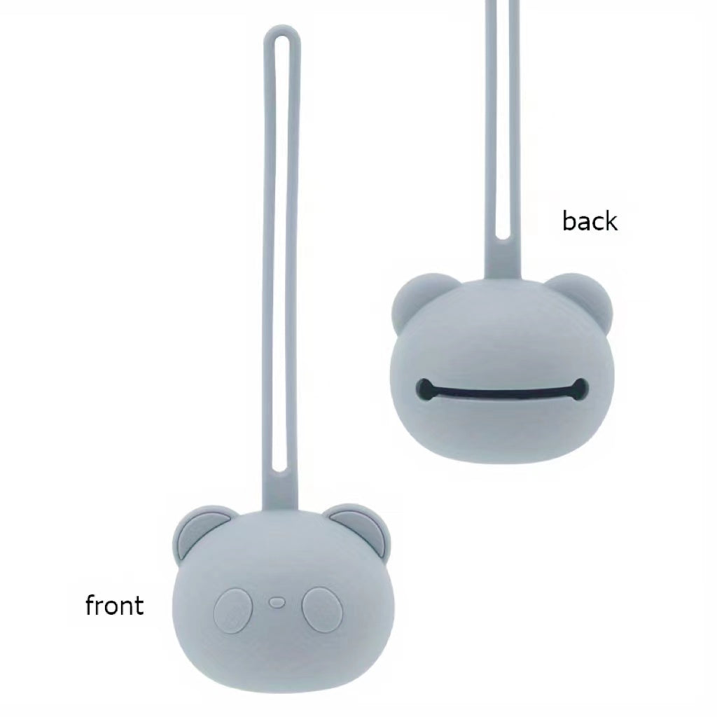 Baby Pacifier Case Silicone Panda Food-Grade BPA-Free for Newborns Girls Boys