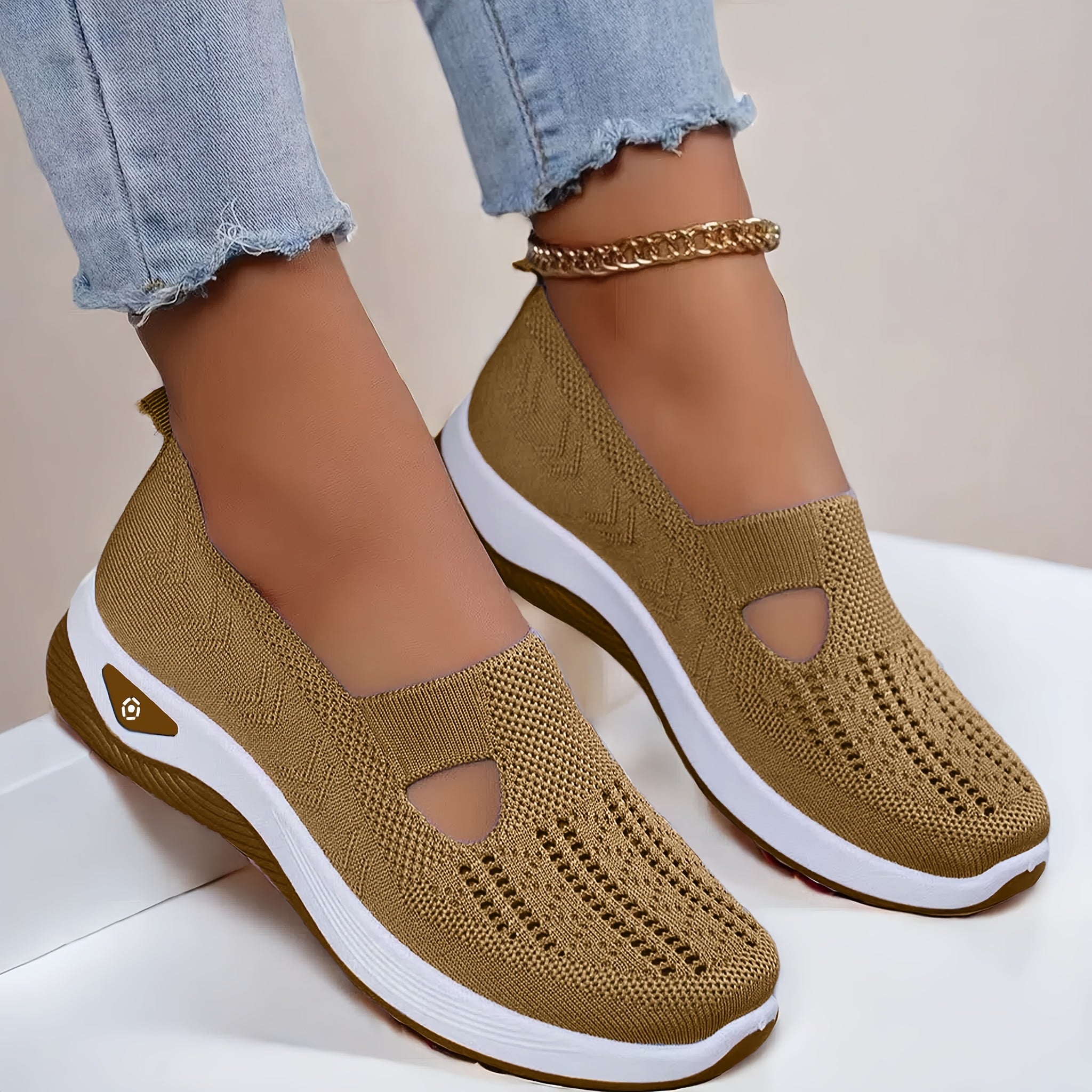 Women's Knit Sneakers Breathable Lightweight Stylish All-Season in Multiple Colors