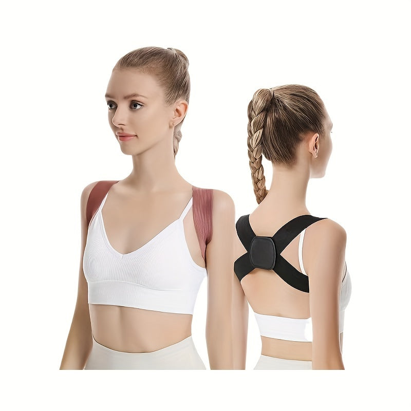 Women's Breathable Back Support Brace with Shoulder Corrector and Open Shoulder Design