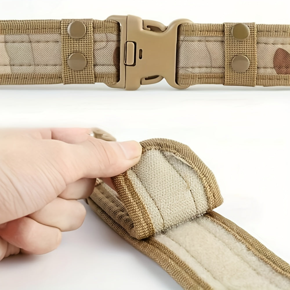 Unisex Camouflage Canvas Belt Tactical Military Style Adjustable Outdoor Belt