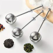 Telescopic Round Ball Tea Infuser Stainless Steel Loose Leaf Tea Strainer Long Handle