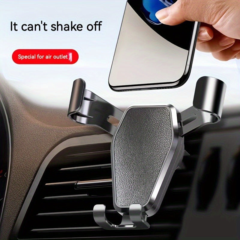 Soporte universal para teléfono de coche con soporte de ventilación, ajustable, con pinza de una mano y bloqueo estable