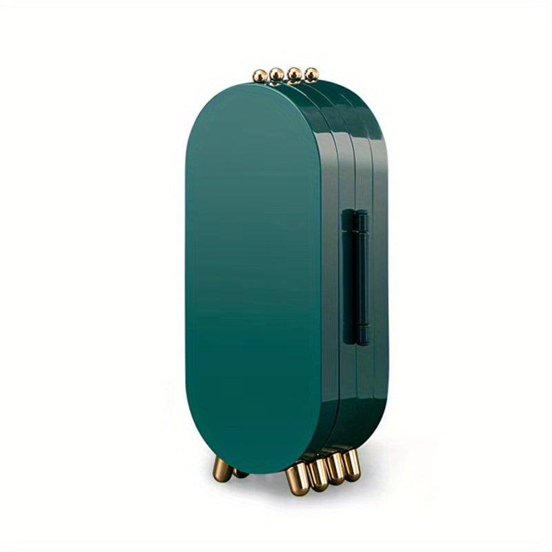 Caja de almacenamiento para organizar joyas para pendientes y collares, exhibición en el hogar