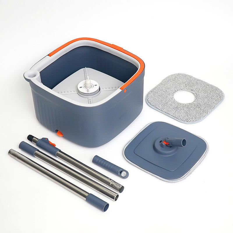 Qo'l yuvishsiz aylanuvchi mop, uy chiqindilarini ajratish uchun, ho'l va quruq tozalash uchun katta panel bilan