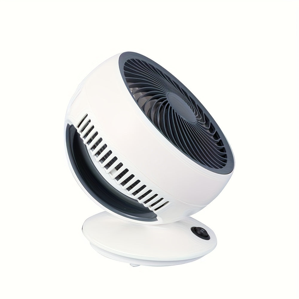 6-Inch Portable Desk Fan White Gray USB Powered Indoor Outdoor Use