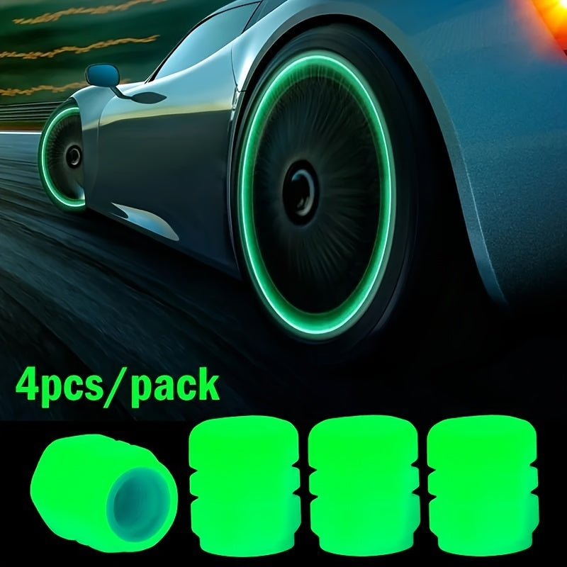 Fluorescent Night Glowing Car Motorcycle Bicycle Wheel Valve Stem Caps
