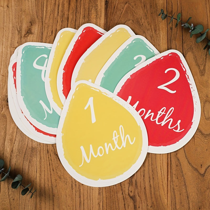 Milestone Cards for Kids, Double-Sided Holiday Designs, Monthly Growth Tracker