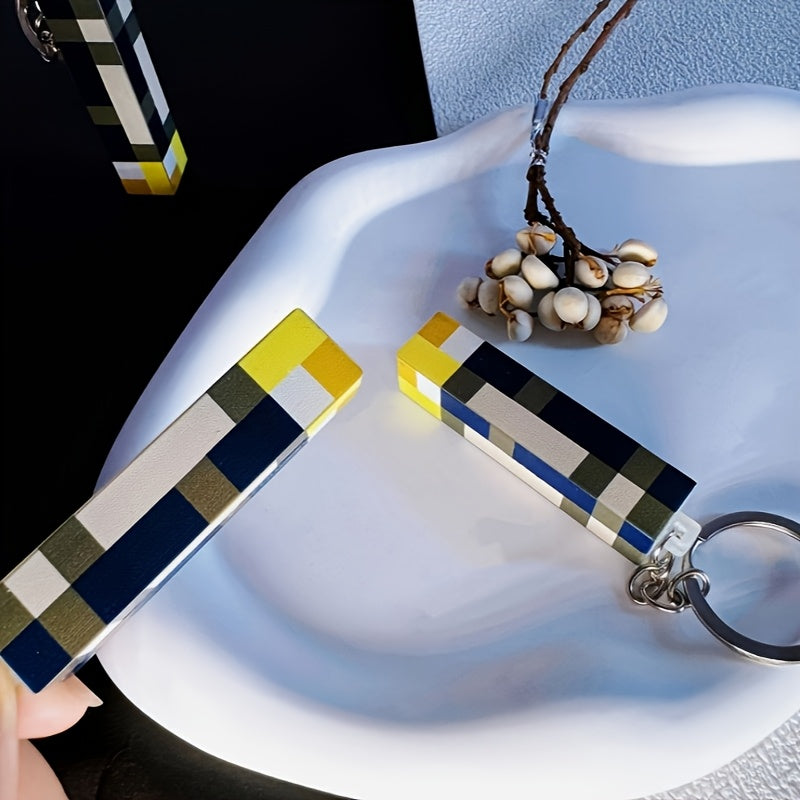 Anime Game Character Keychain with Built-in Flashlight PVC Durable Gift for Him