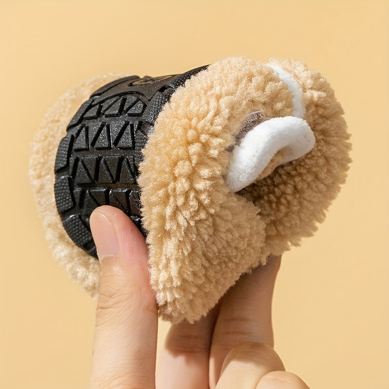 Kids' Winter Cotton Slippers for Boys and Girls Non-Slip Indoor Shoes Warm Cozy Toddler Baby