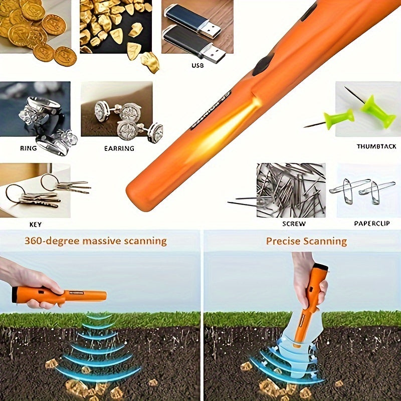 Metal Detector for Adults with 360 Degree Search LED Indicator Vibration Gold Silver Coin Finder