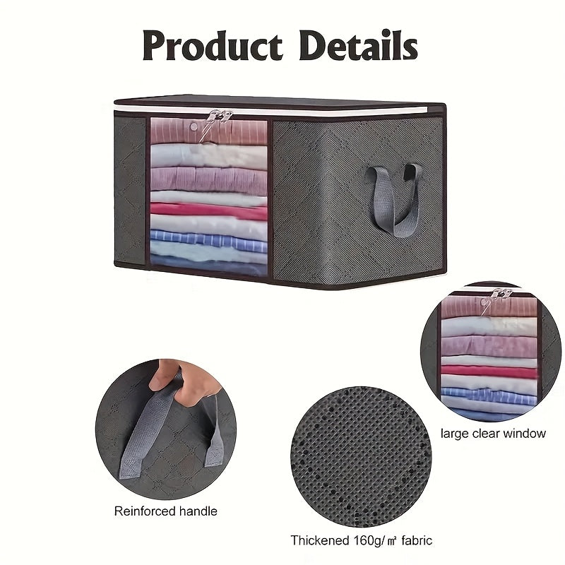 Six Pieces Extra Large Durable Foldable Storage Bags for Bedding Clothes and Toys