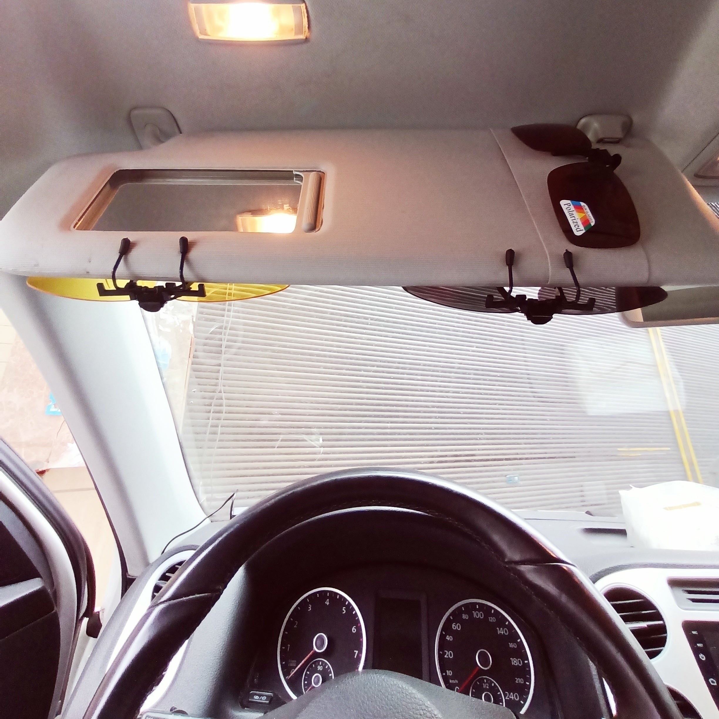 4 Pack Clip-On Polarized Driving Glasses Night Vision Rectangular