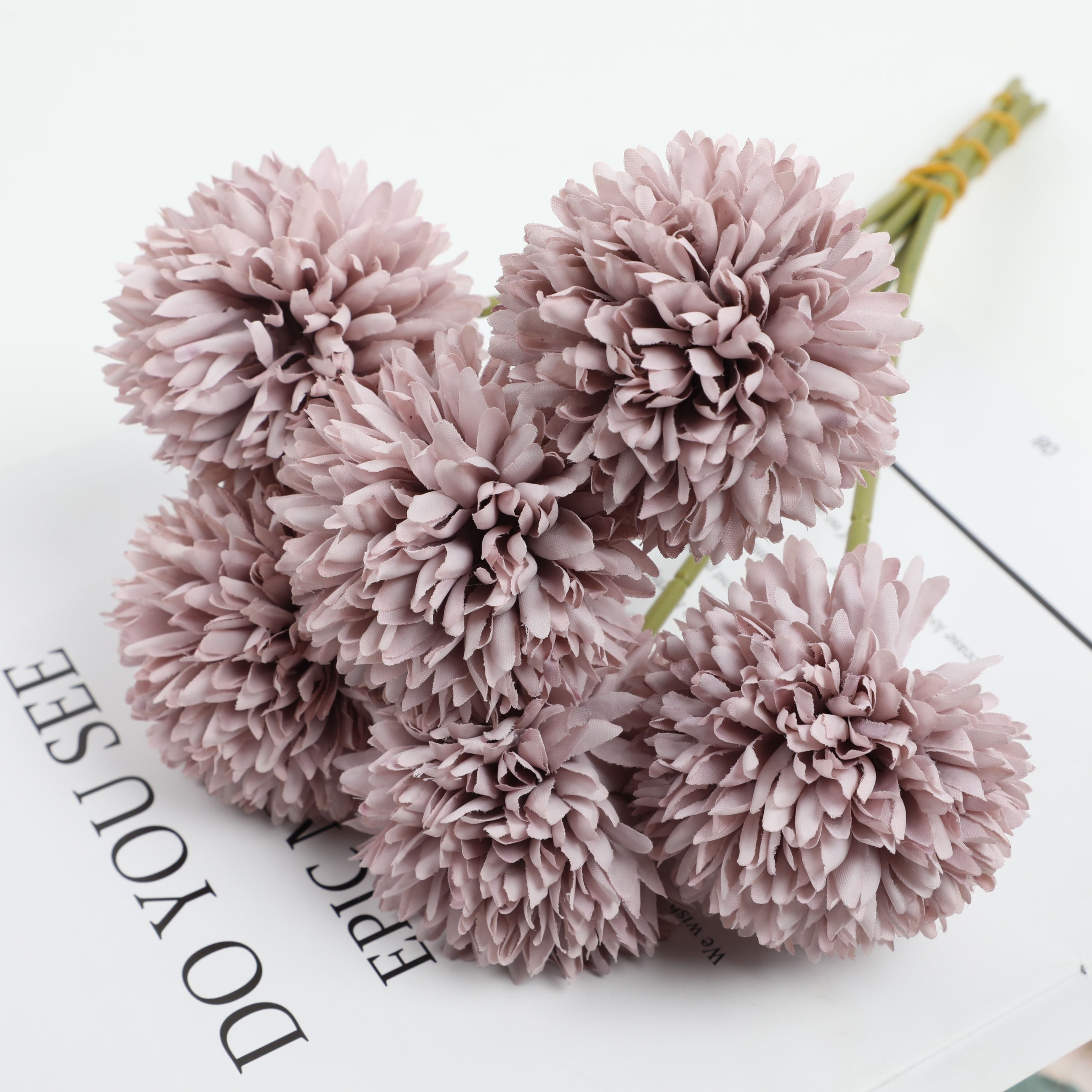 5pcs Artificial Dandelion Flower Bouquets for Wedding Party Home Decor