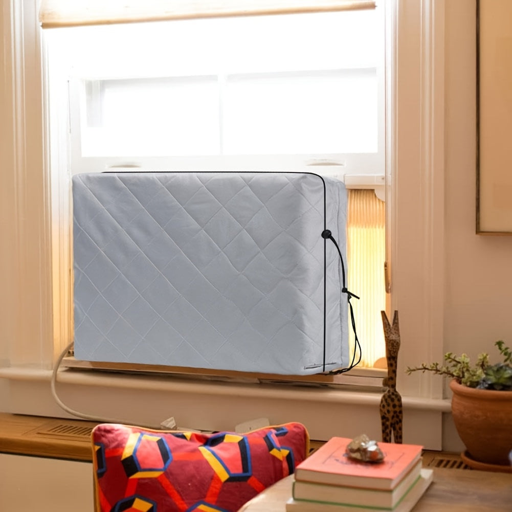 Indoor Air Conditioner Cover Double Insulation Elastic Drawstring Universal Size