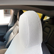 Funda de asiento delantero transpirable de seda de hielo para coche para verano blanco