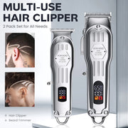 Professional Cordless Hair Clipper Set for Men Rechargeable Lithium Battery
