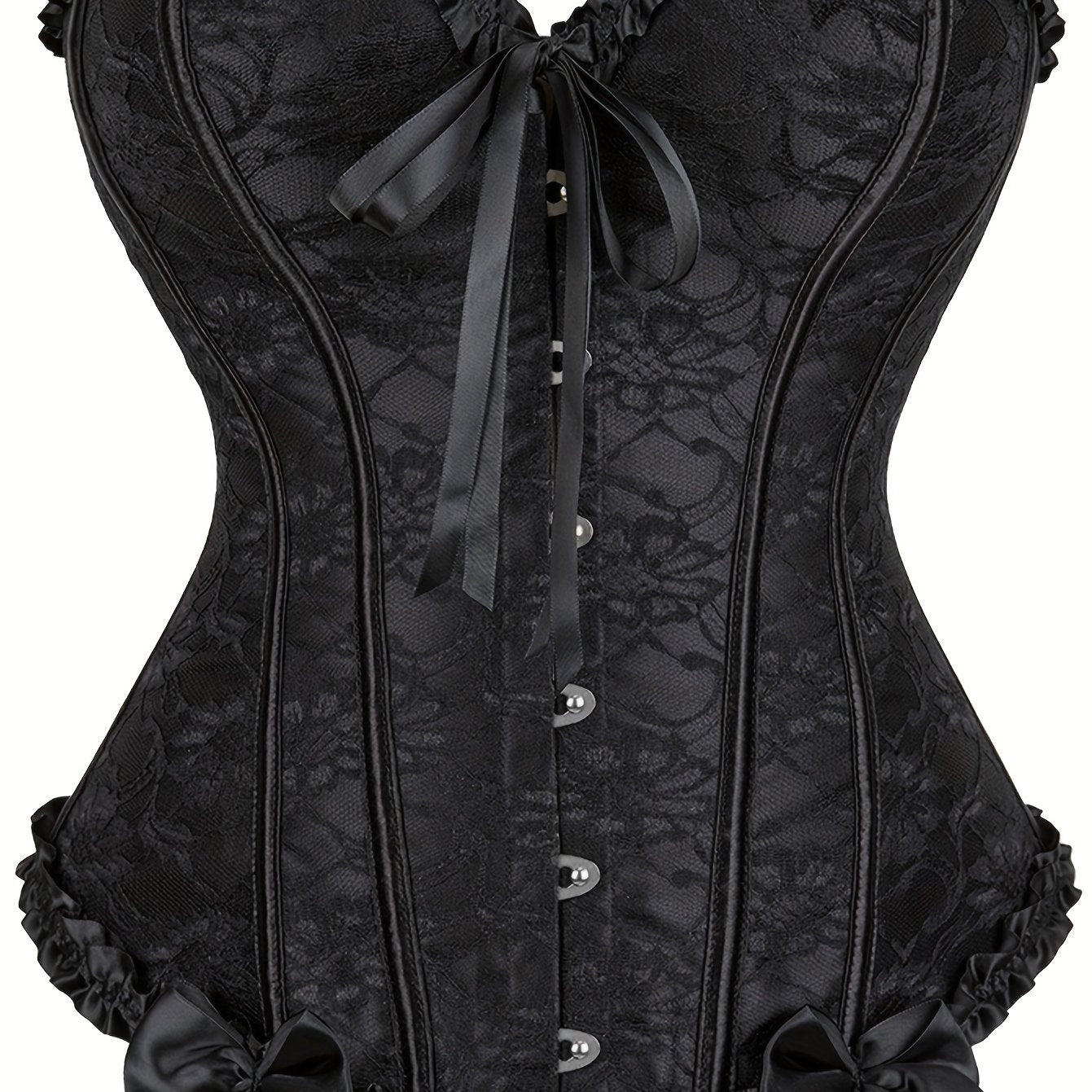 Women's Strapless Corset Bustier Tummy Control Lace-Up Shapewear